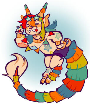 Fullbody colored sketch